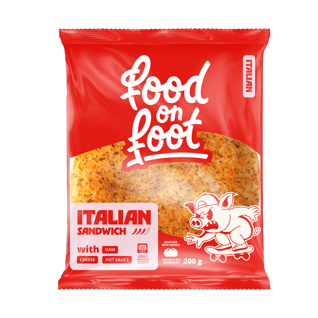 ИТАЛЬЯНСКИЙ СЭНДВИЧ С ВЕТЧИНОЙ, СЫРОМ И ОСТРЫМ СОУСОМ